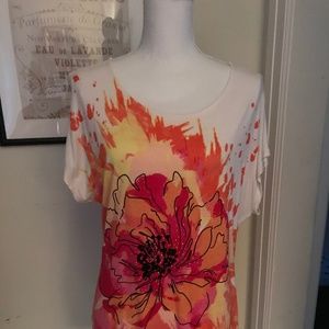 Apt 9 Water Color Floral Tee